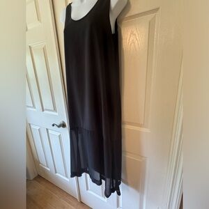 BCBGen sheer-bottom tank dress